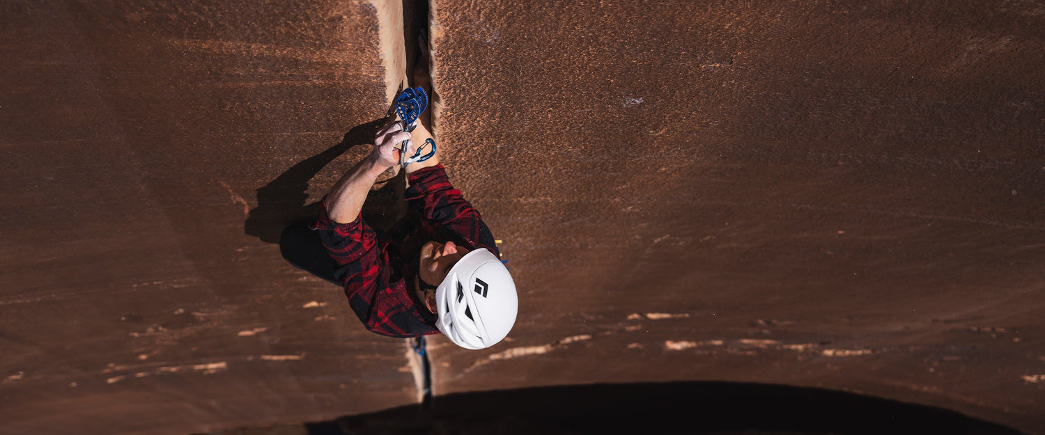 BD athlete Connor Herson climbing in Indian Creek, UT