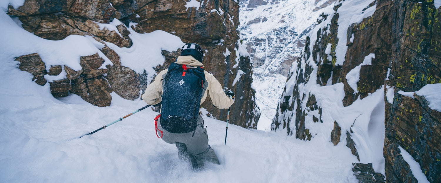 BD employee Ryan Znamierowski skis Terminal Cancer chute