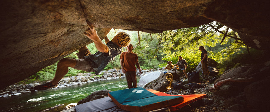 Some Climbers Bouldering in Index, WA.