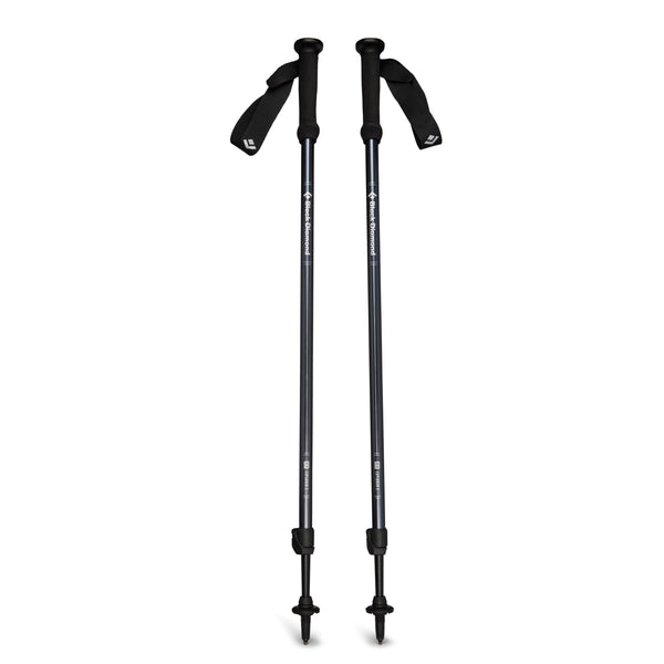 Lot De 2 Bâtons De Trekking Black Diamond Flicklock - 105-140 Cm, Occasion, Poignée Caoutchouc