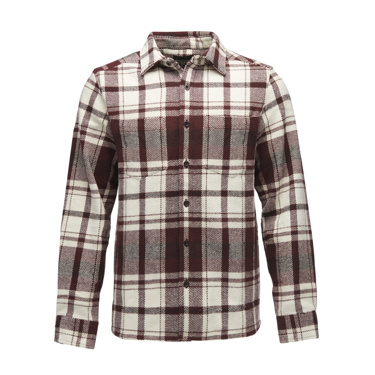 Burgundy-Off White Plaid 