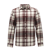 Burgundy-Off White Plaid 