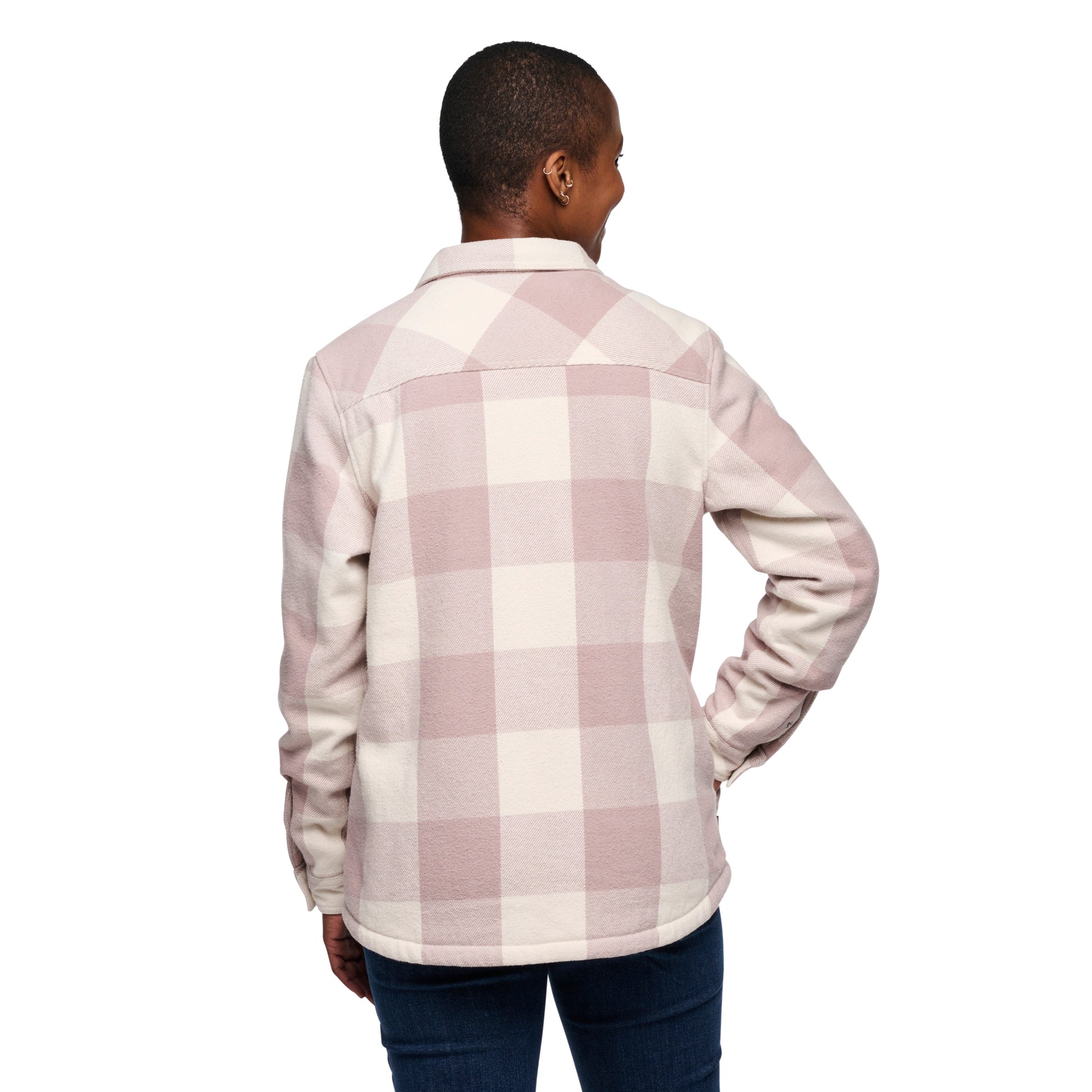 Pale Mauve-Off White Plaid