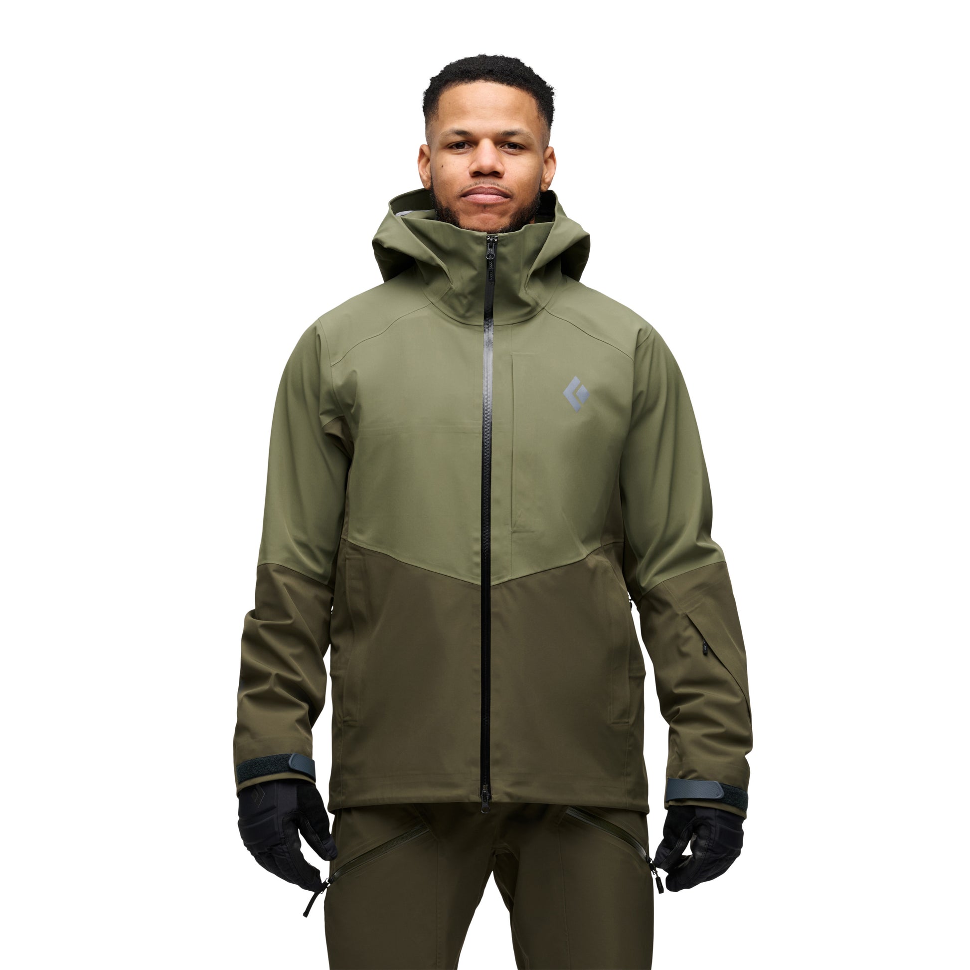 Tundra-Dark Moss ~ Model is 5' 11" | Chest 40" | Waist 33" | Size Medium/32