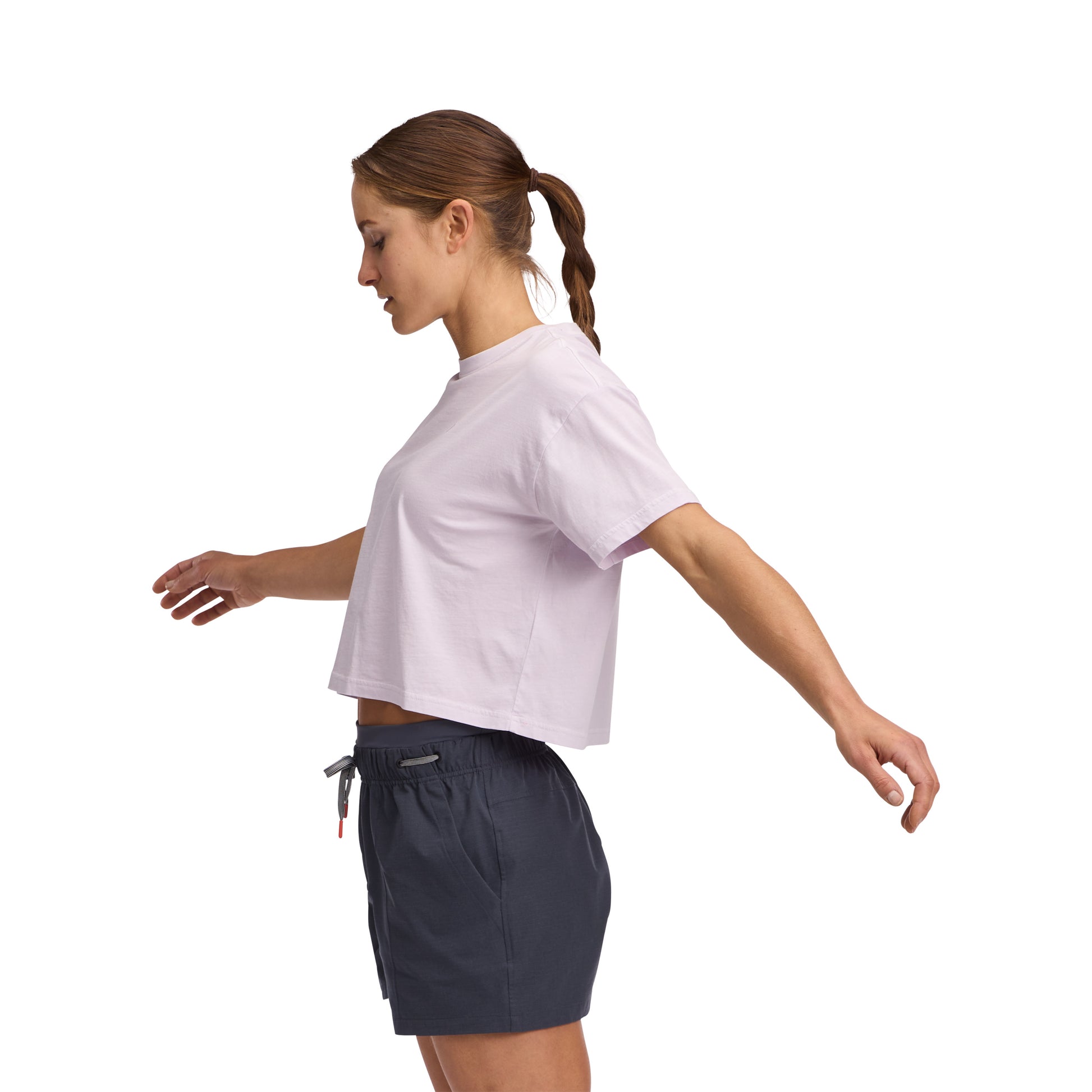 Soft Lilac ~ Model is 5' 8" | Chest 34" | Waist 28" | Size Small/6