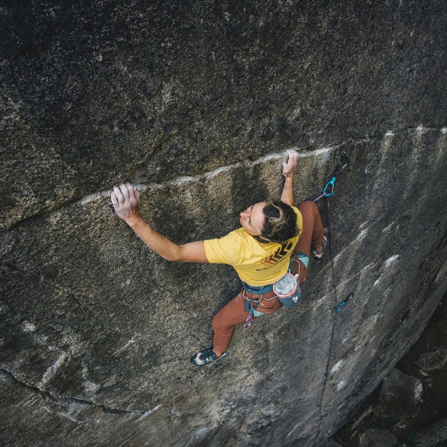 A climber on granite in Squamish.